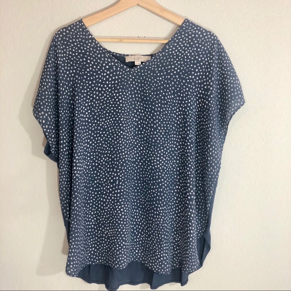LOFT Polka Dot Patterned Blouse